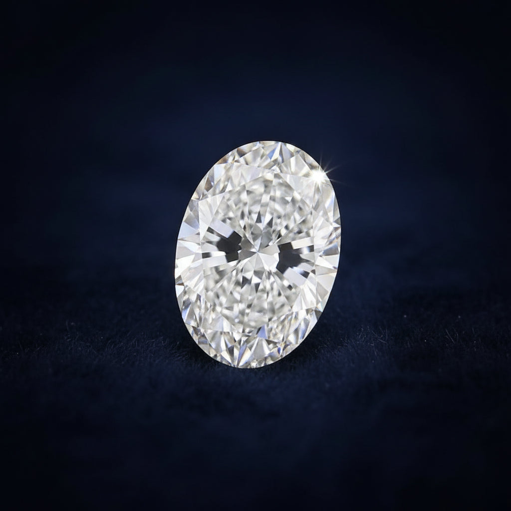 Oval 3.01 D VS1 for GIA Certified Lab-Grown Loose Diamond for Engagement Rings and Fine Jewelry La Maison Val D'or