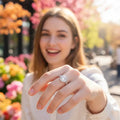18K Gold Natural Diamond Ring - La Maison Val D'or