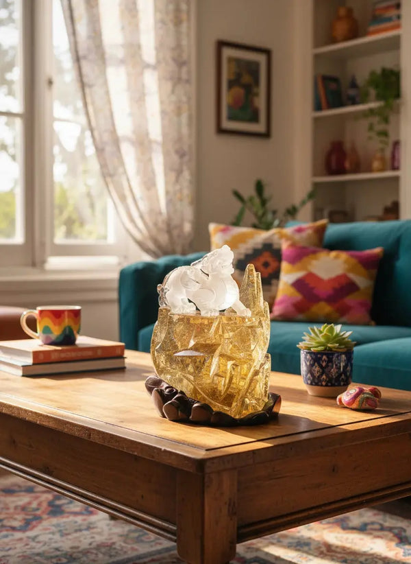 Yellow Rutilated Quartz Pixiu - La Maison Val D'or