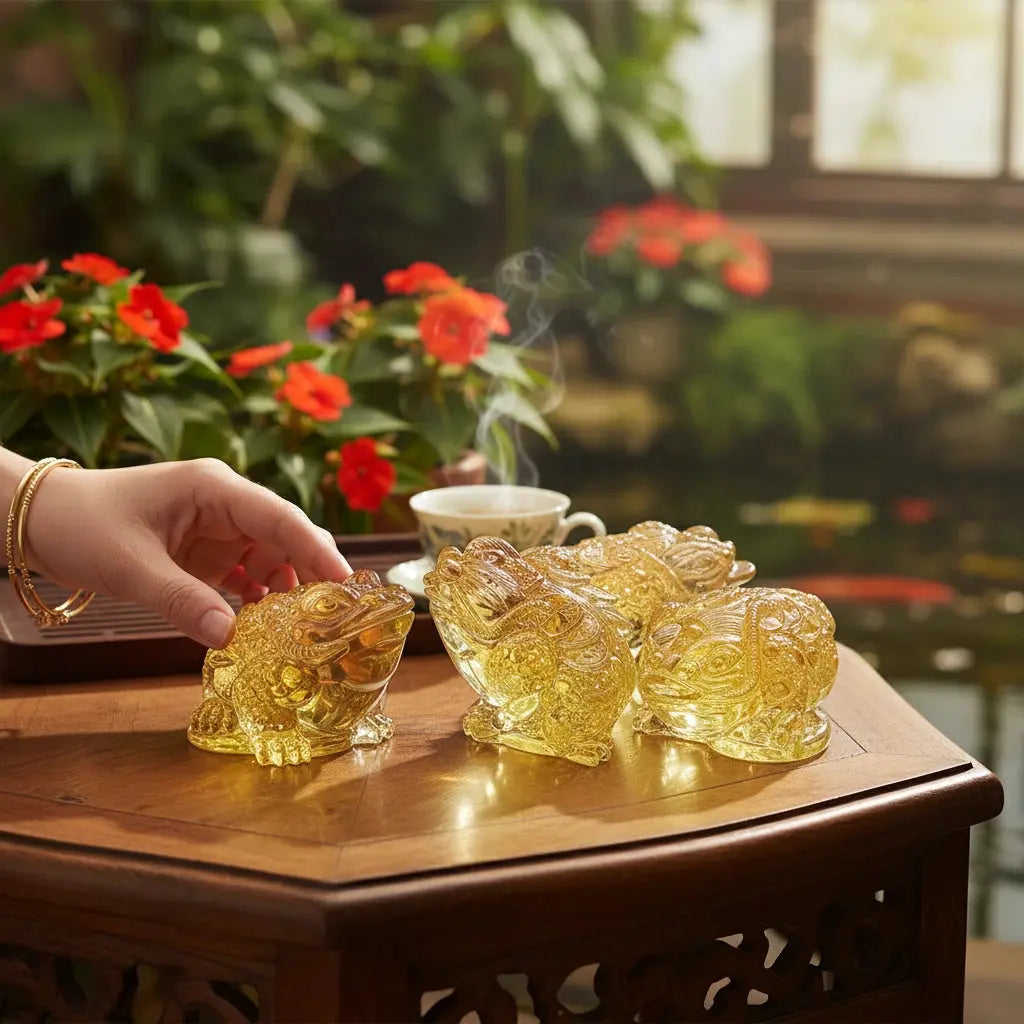 Natural Citrine Wealth Toad - La Maison Val D'or