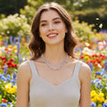 10ct Diamond Flower Necklace - La Maison Val D'or