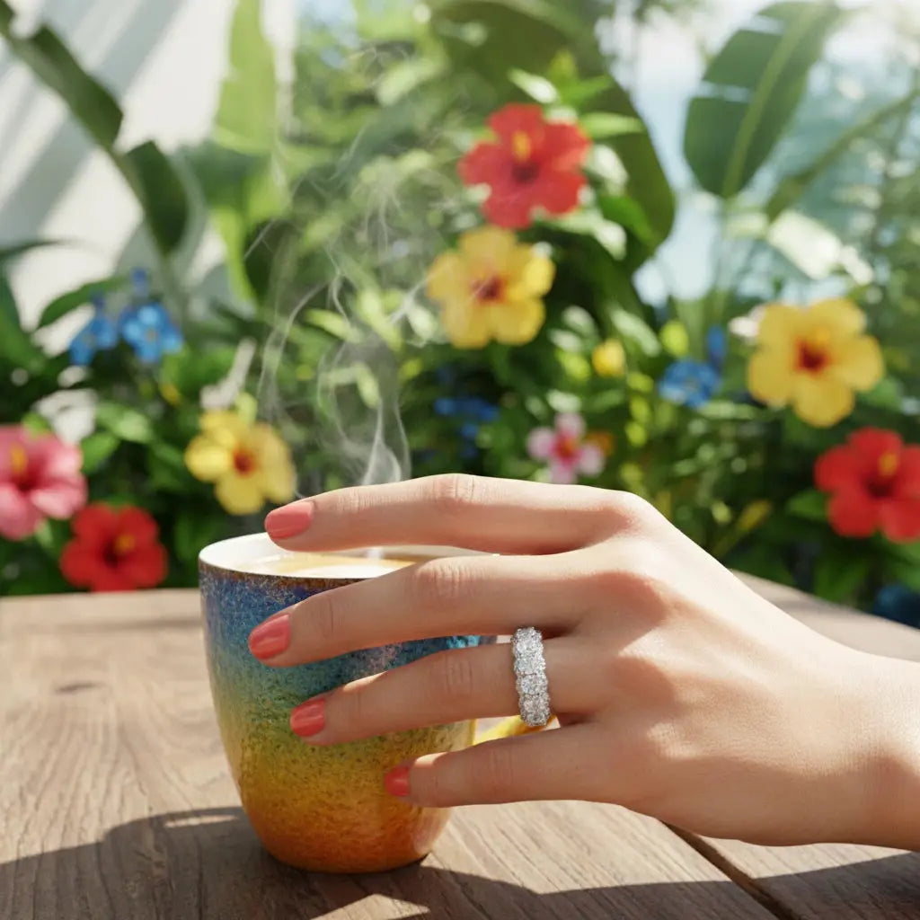 Oval Diamond Ring in 18K Gold - La Maison Val D'or
