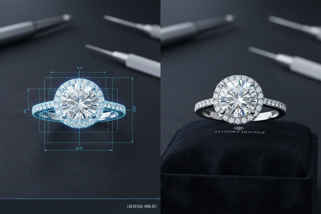 تصميم مجوهرات مخصص CAD