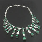 Lab Diamond Emerald Necklace - La Maison Val D'or