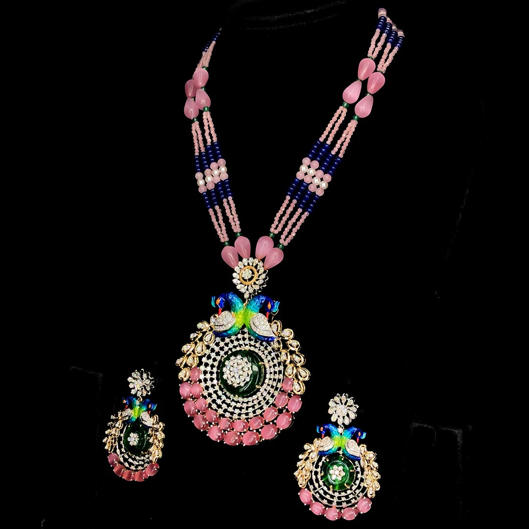 14K Yellow Gold Natural Diamond Luxury Pendant Necklace