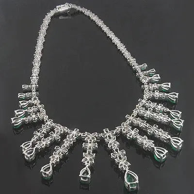 Lab Diamond Emerald Necklace - La Maison Val D'or