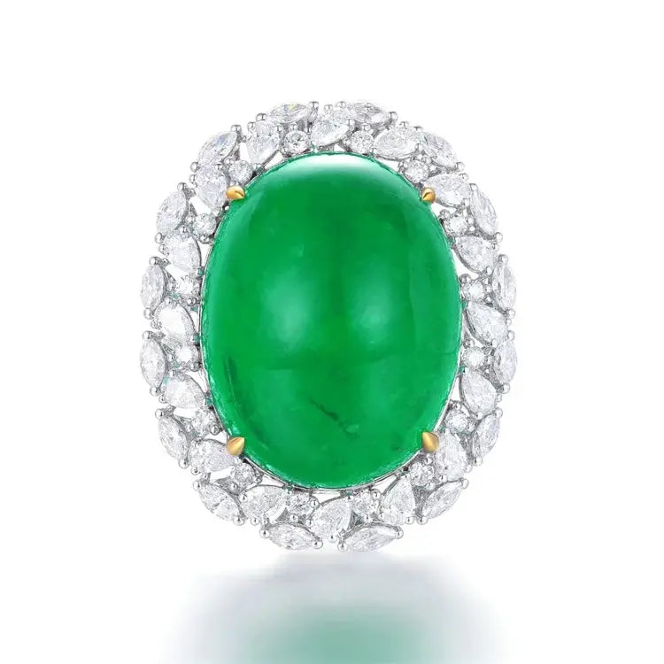36.41ct Emerald Diamond Ring - La Maison Val D'or