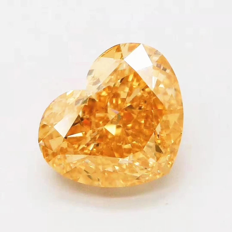 High Quality Wholesale Rougn Diamond Heart Shape  2.01ct Fancy Yellow Natural Loose Diamond La Maison Val D'or