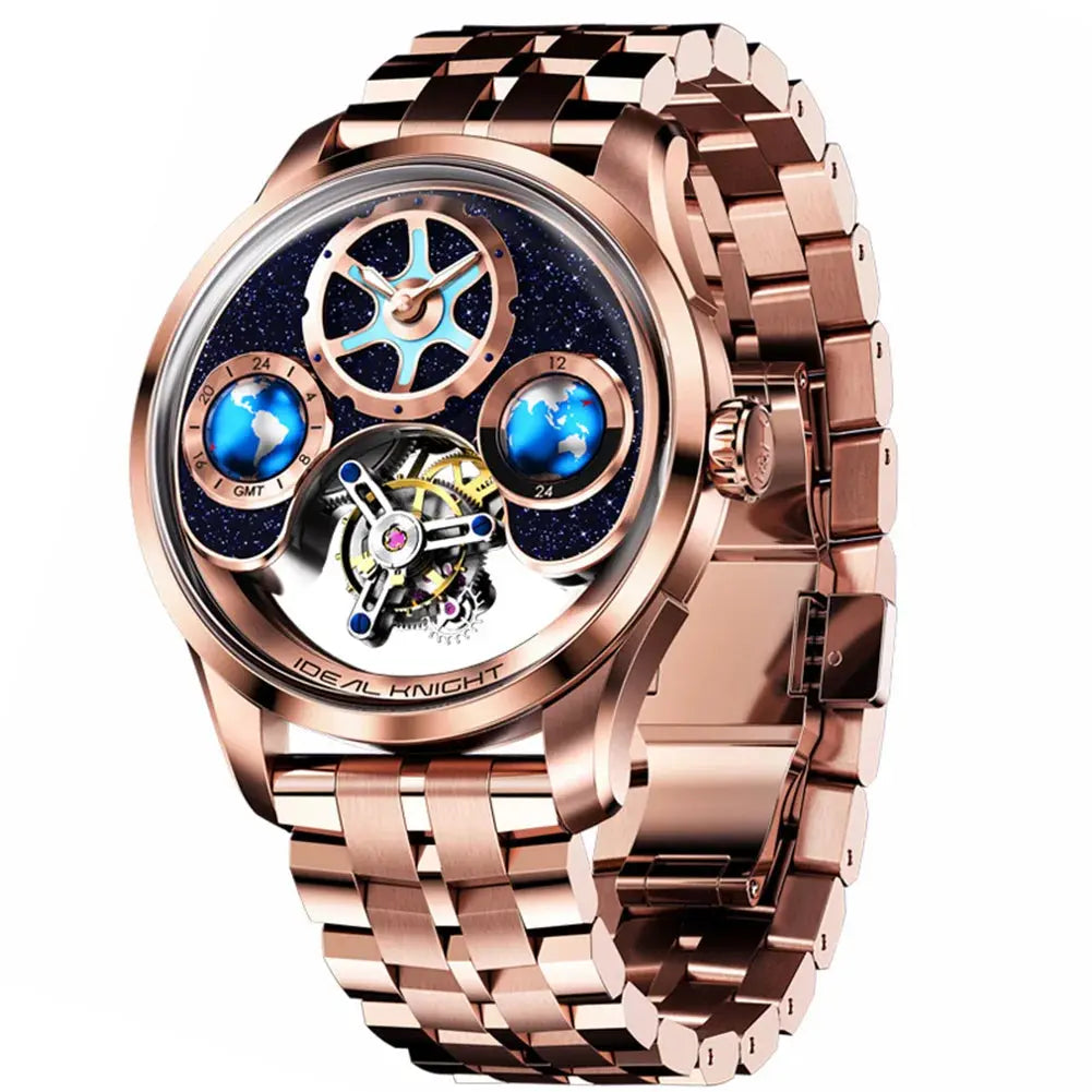 Skeleton Steel Strap Watch - La Maison Val D'or