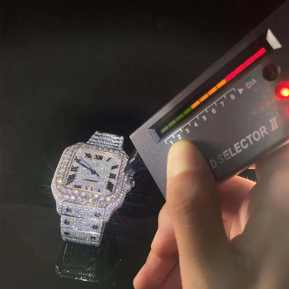 VVS Moissanite Iced Watch - La Maison Val D'or