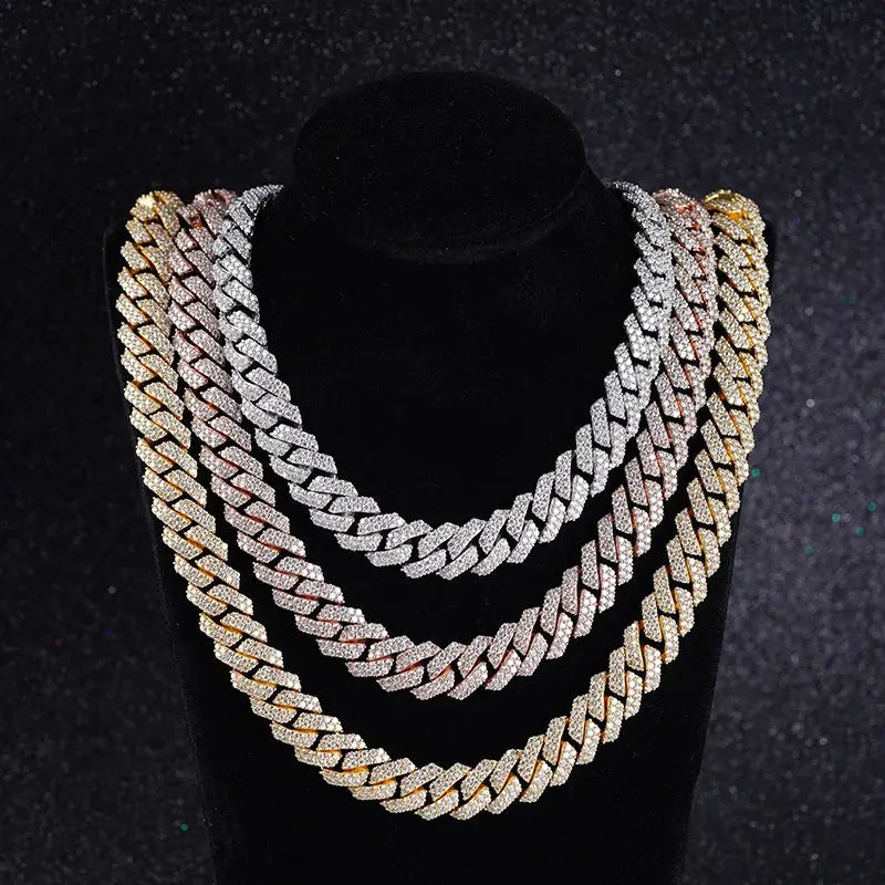 14K Moissanite Cuban Chain - La Maison Val D'or