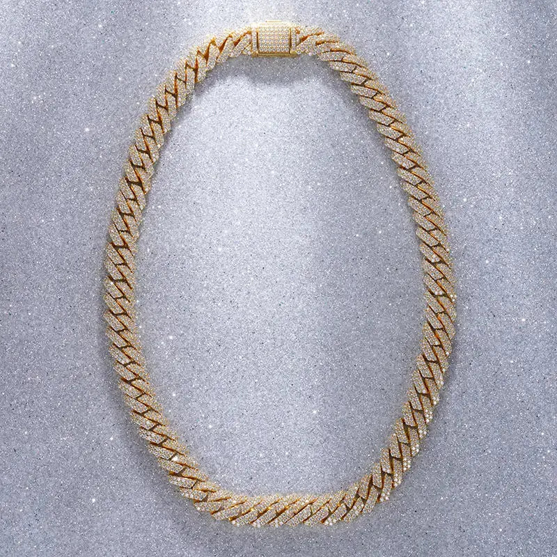 14K Moissanite Cuban Chain - La Maison Val D'or