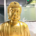 Custom Chinese Sakyamuni Buddha statue gold ornament with detailed seated Buddha design for mold manufacturing