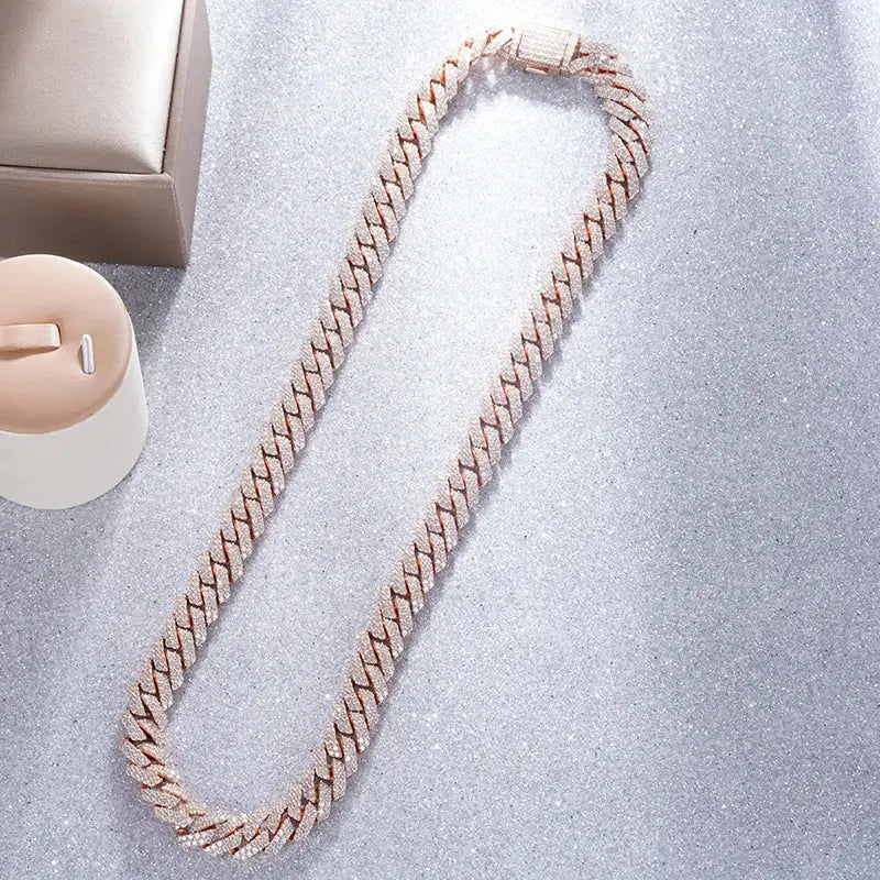 14K Moissanite Cuban Chain - La Maison Val D'or