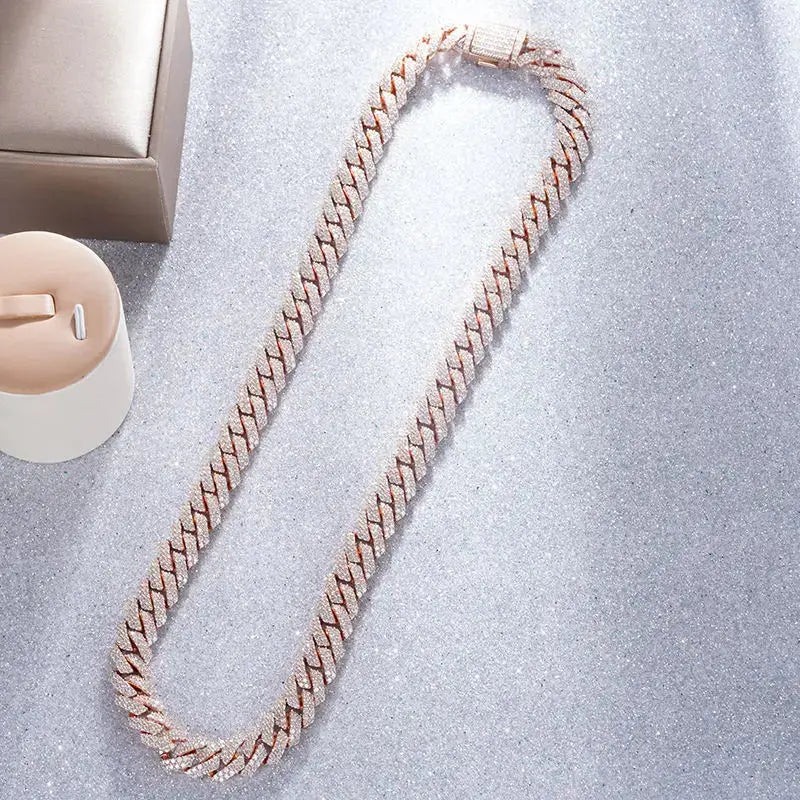 14K Moissanite Cuban Chain - La Maison Val D'or