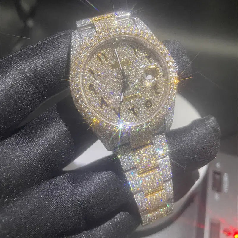 Moissanite Iced Men's Watch - La Maison Val D'or