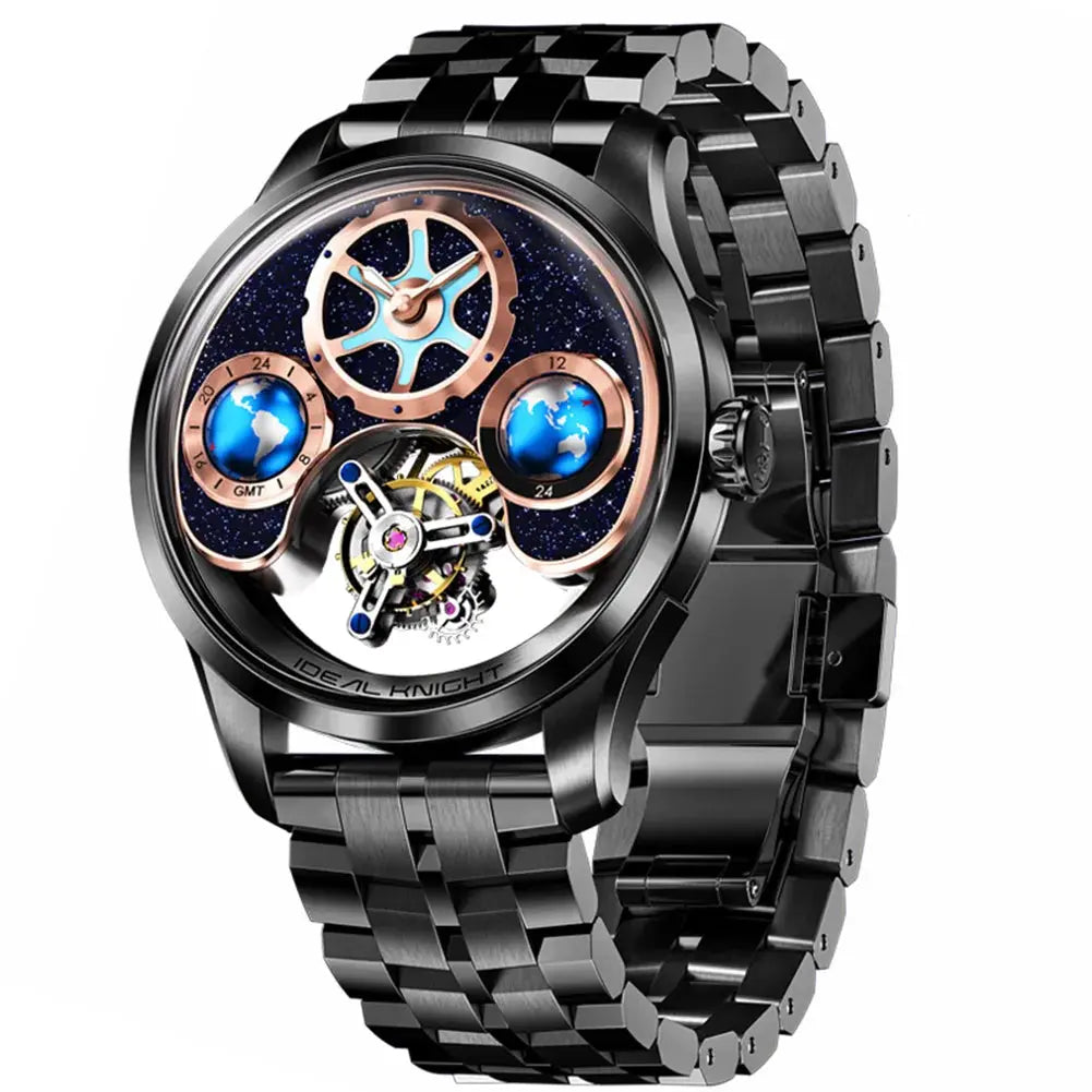 Skeleton Steel Strap Watch - La Maison Val D'or