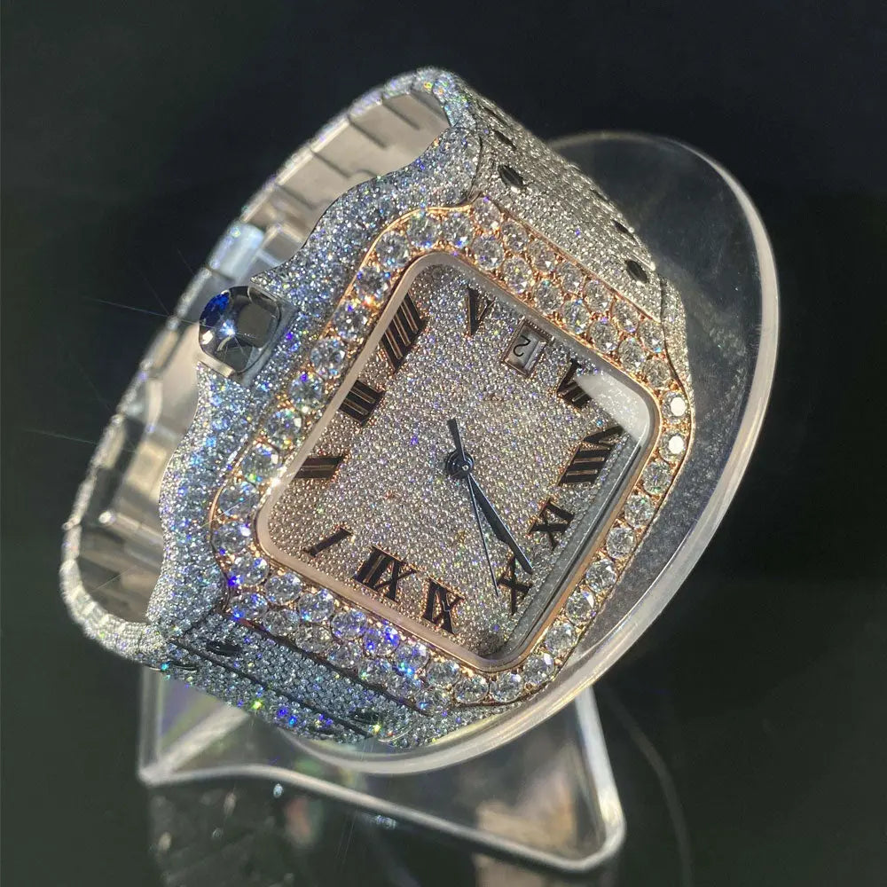 VVS Moissanite Iced Watch - La Maison Val D'or