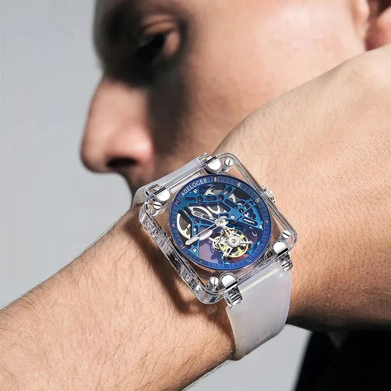 Sapphire Tourbillon Skeleton Watch - La Maison Val D'or