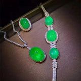 18k Gold Emerald Bridal Set - La Maison Val D'or