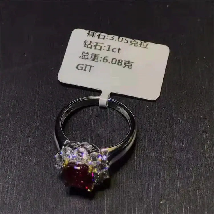 18K Gold Burma Ruby Ring - La Maison Val D'or