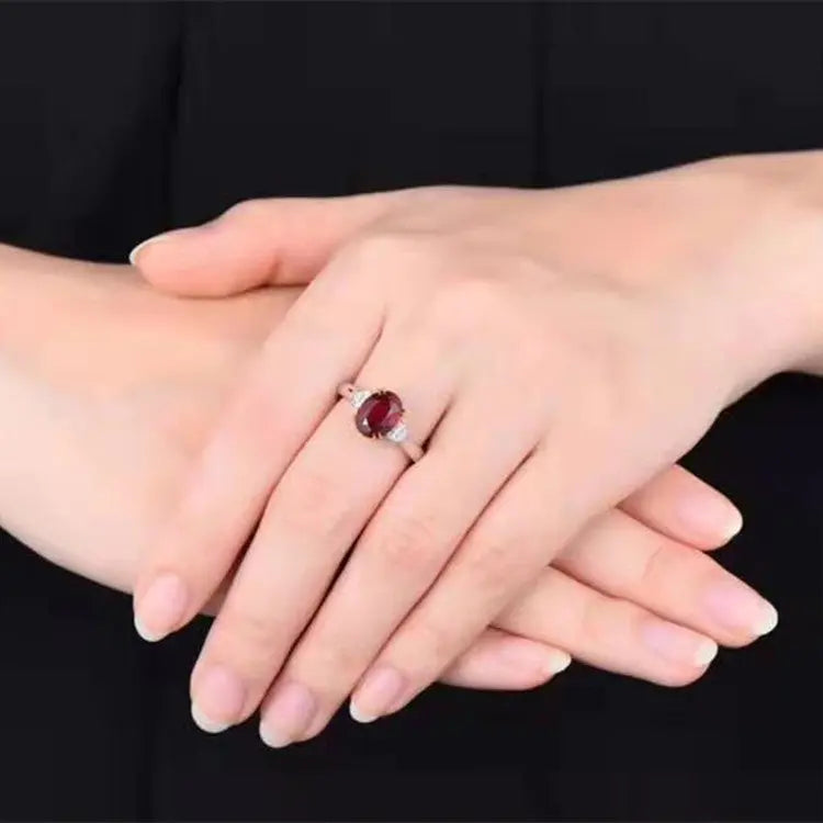3ct Unheated Ruby Gold Ring - La Maison Val D'or