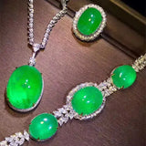 18k Gold Emerald Bridal Set - La Maison Val D'or