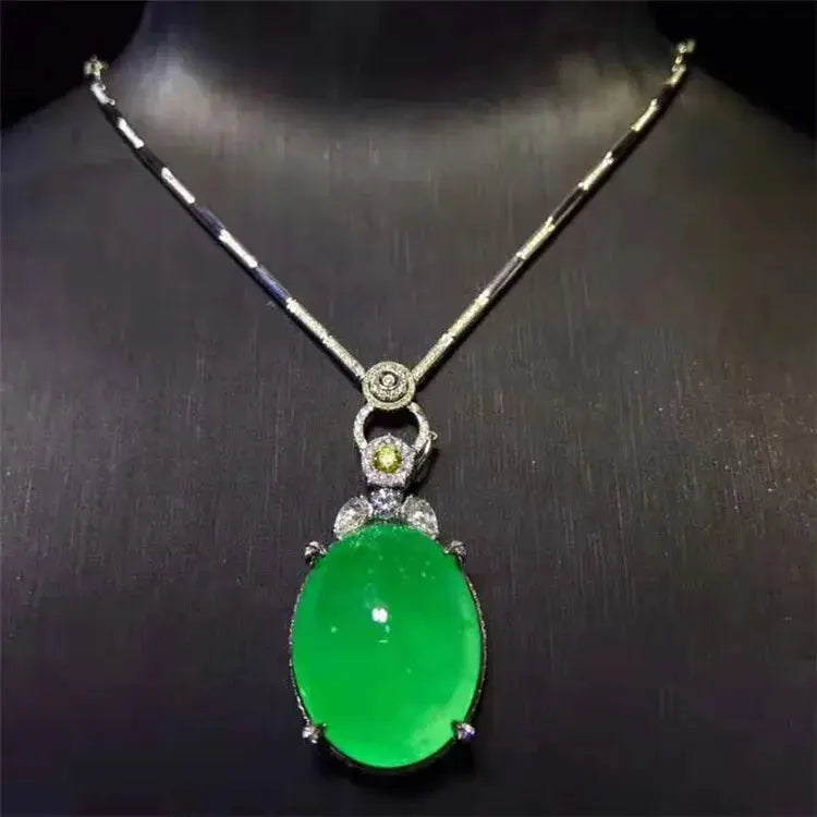 18K Gold Colombian Emerald Pendant - La Maison Val D'or