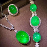 18k Gold Emerald Bridal Set - La Maison Val D'or