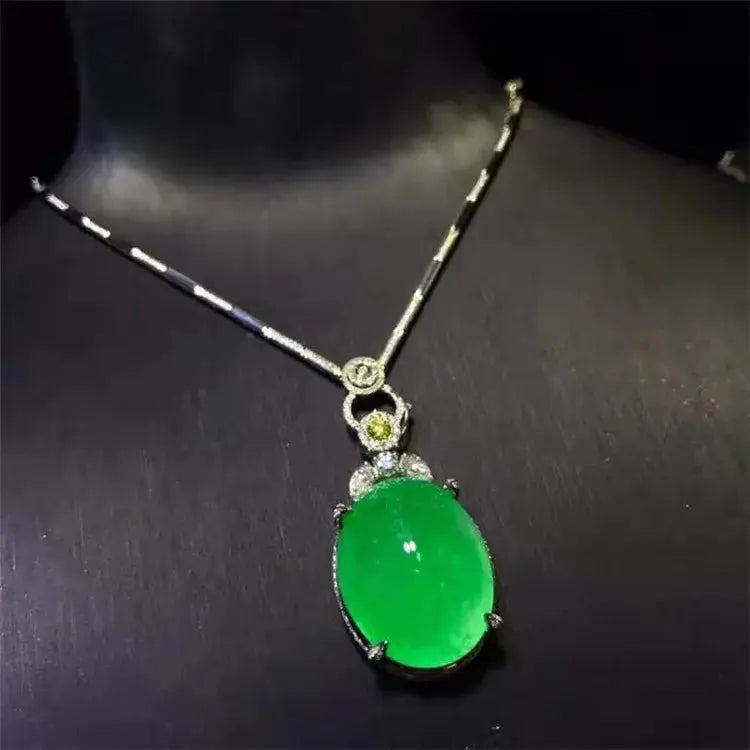18K Gold Colombian Emerald Pendant - La Maison Val D'or