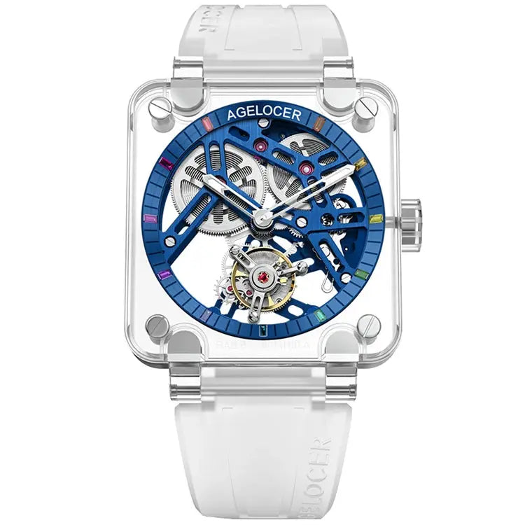 Sapphire Tourbillon Skeleton Watch - La Maison Val D'or