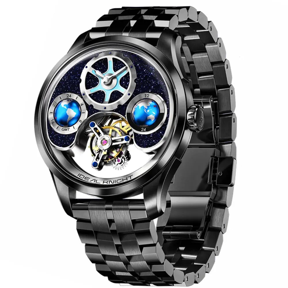 Skeleton Steel Strap Watch - La Maison Val D'or