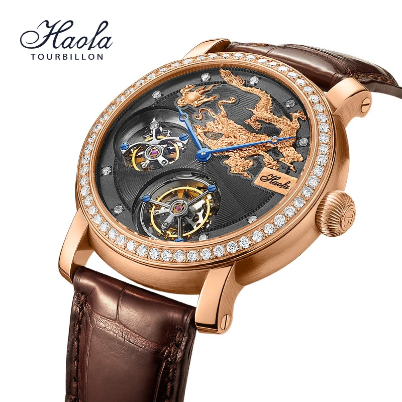 18K Gold Double Tourbillon Watch