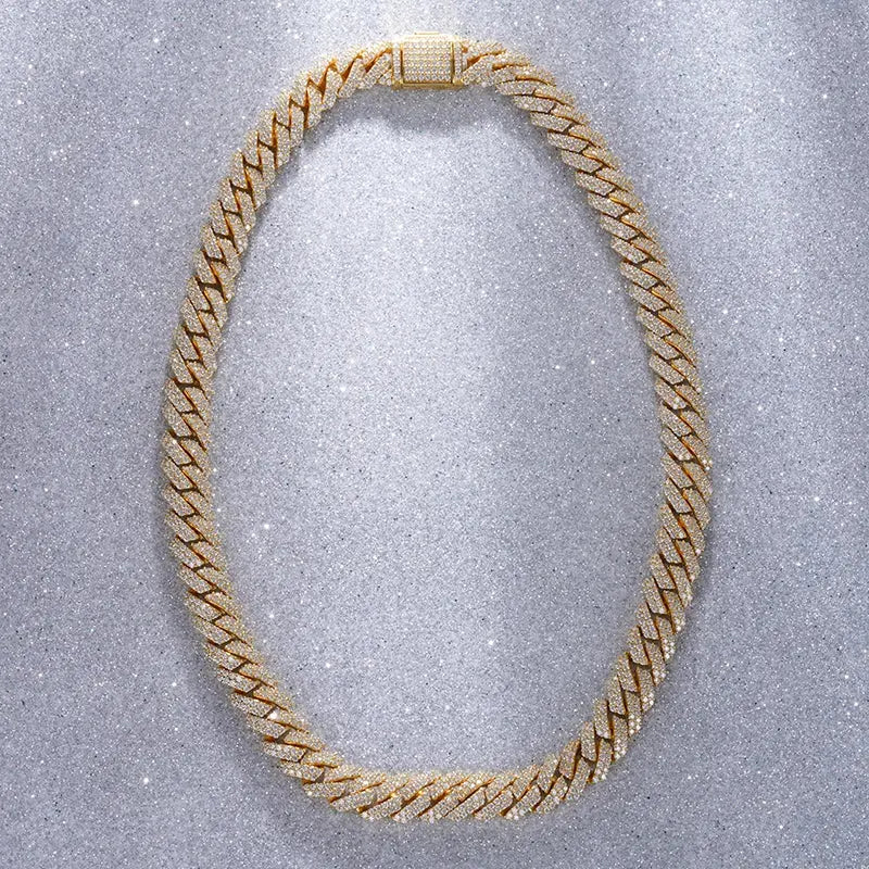 14K Moissanite Cuban Chain - La Maison Val D'or