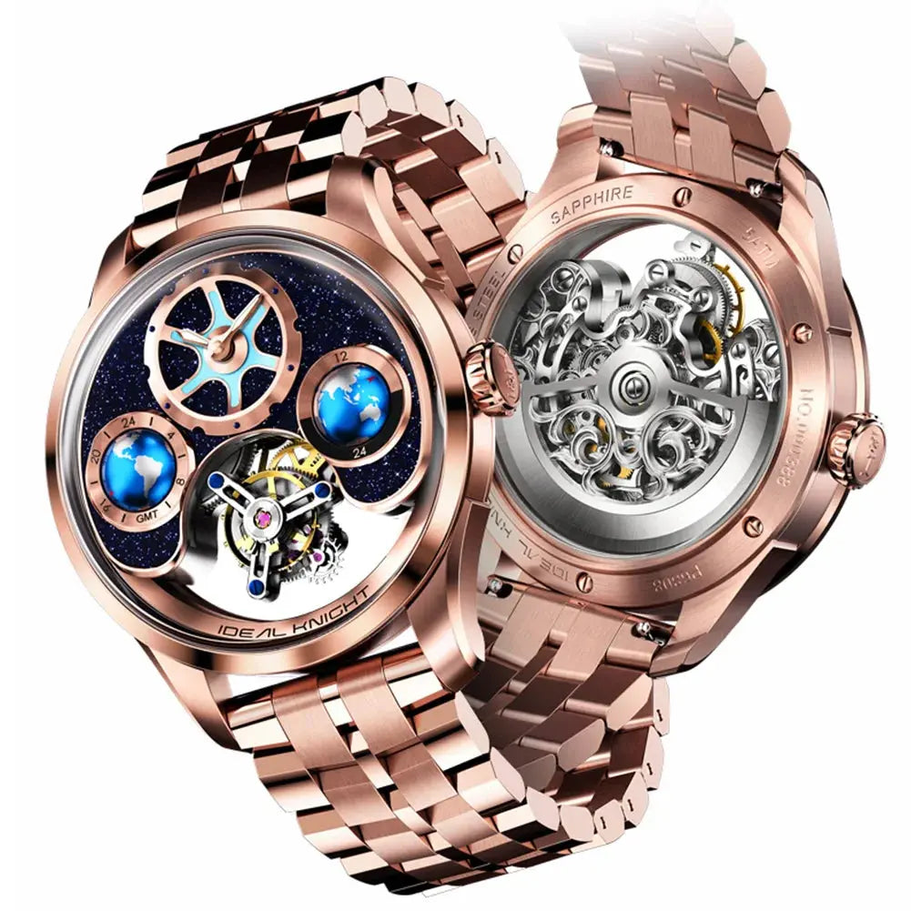 Skeleton Steel Strap Watch - La Maison Val D'or