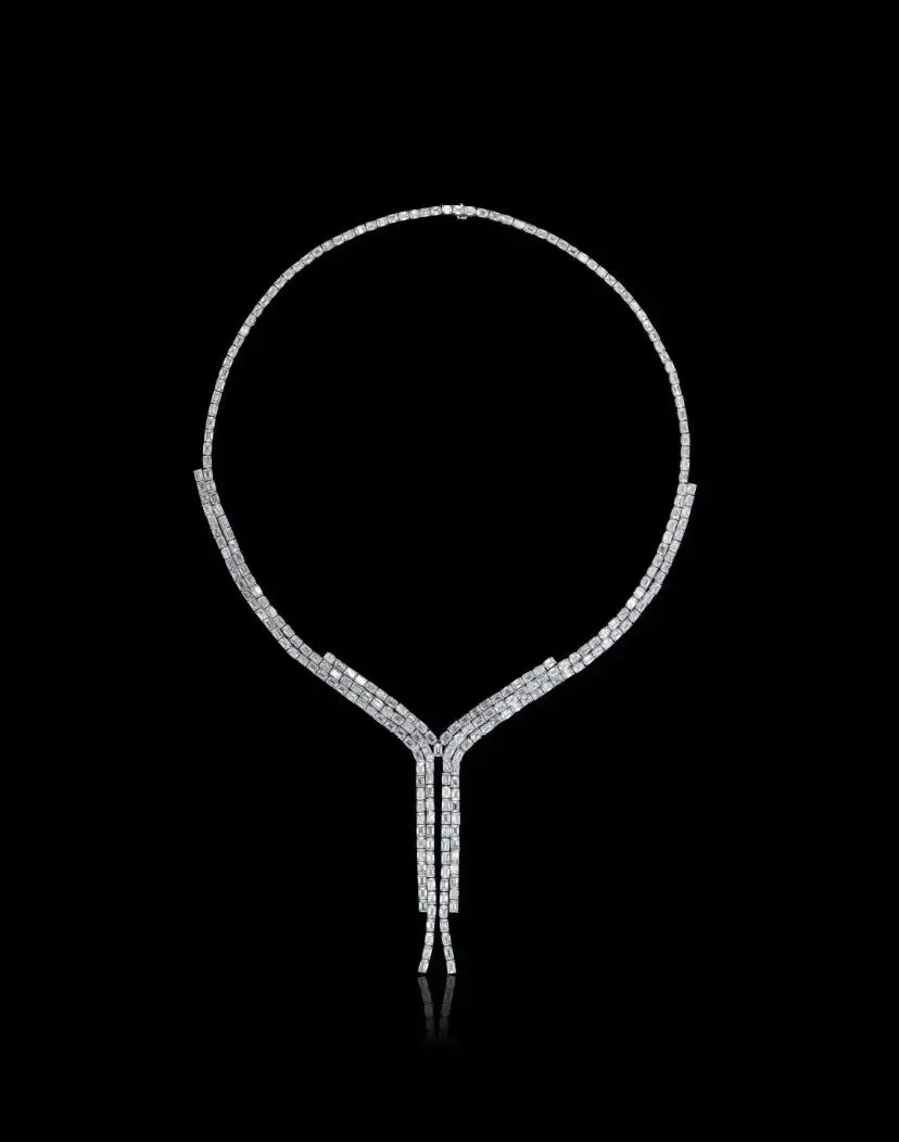 40ct Lab Diamond Tennis Necklace - La Maison Val D'or