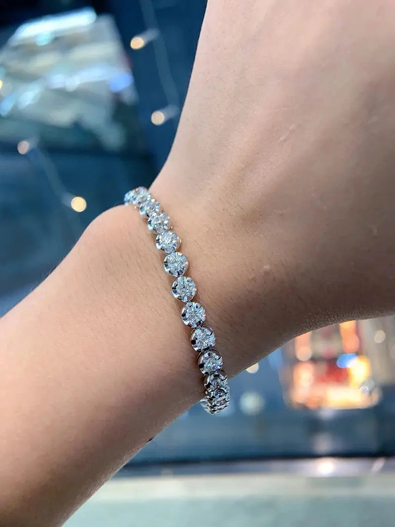 5.0ct Diamond White Gold Bracelet - La Maison Val D'or