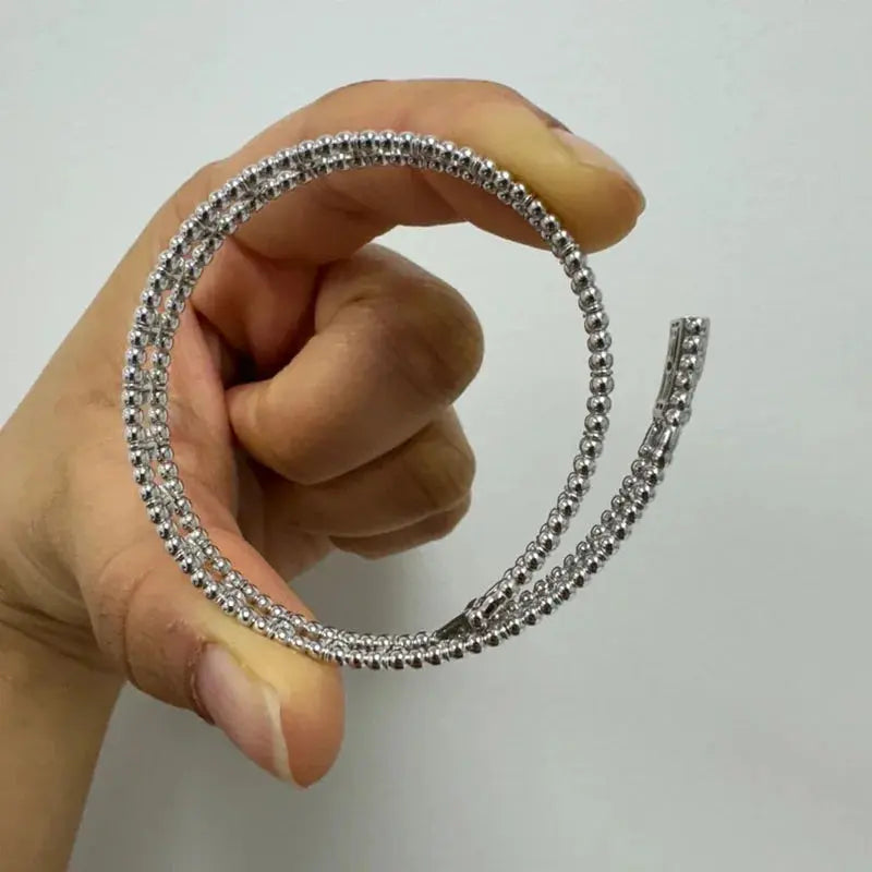 Flower Lab Diamond Gold Bangle - La Maison Val D'or