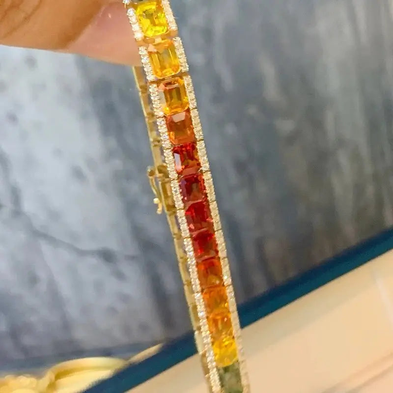 Natural Sapphire Diamond Bracelet - La Maison Val D'or