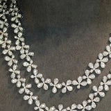 10ct Diamond Flower Necklace - La Maison Val D'or