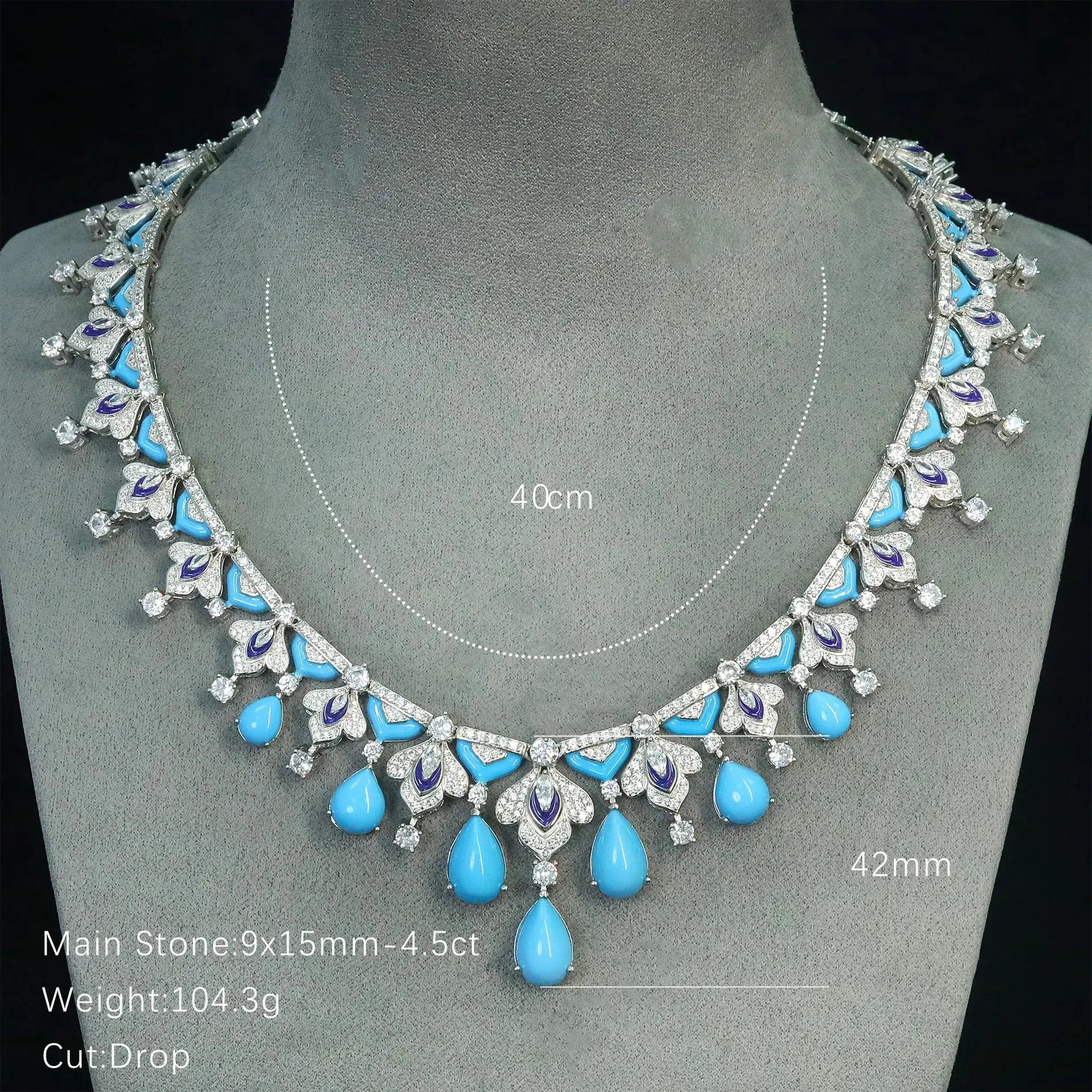 Sterling Silver Sapphire Pendant - La Maison Val D'or