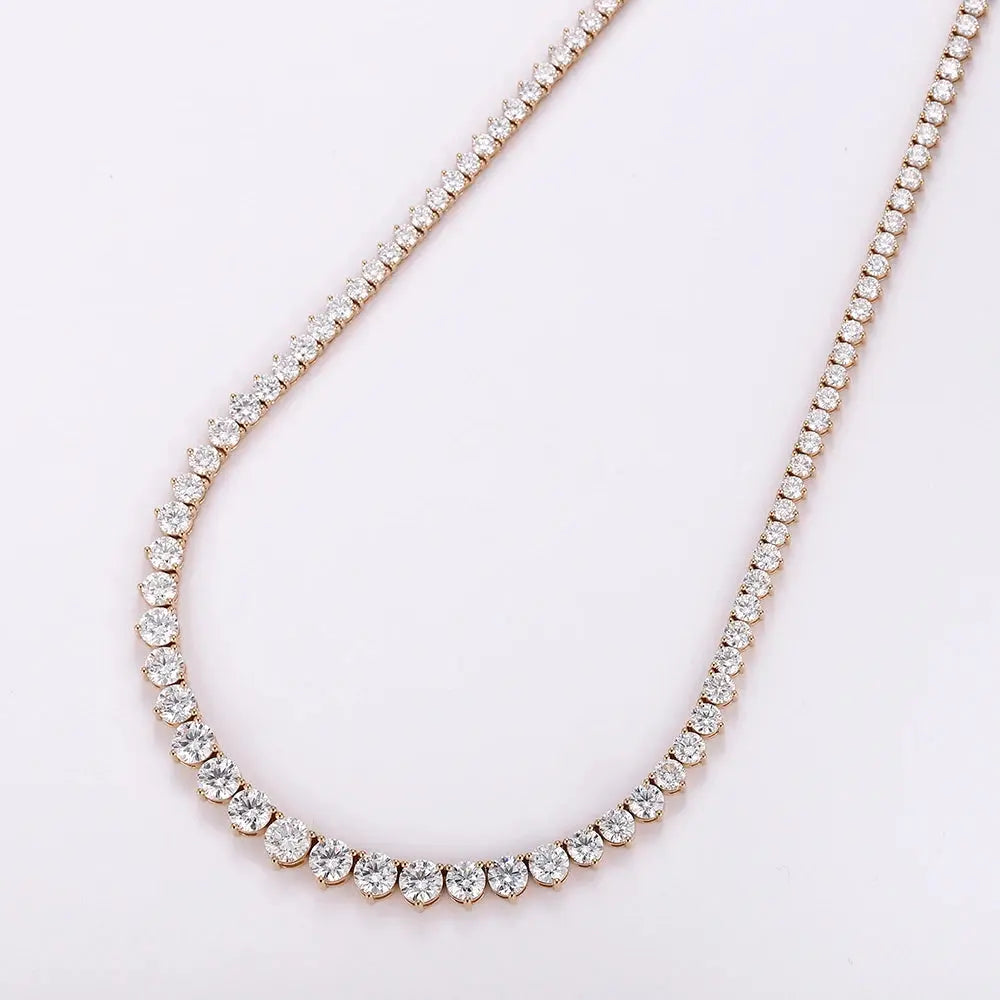 Graduated Lab Diamond Necklace - La Maison Val D'or