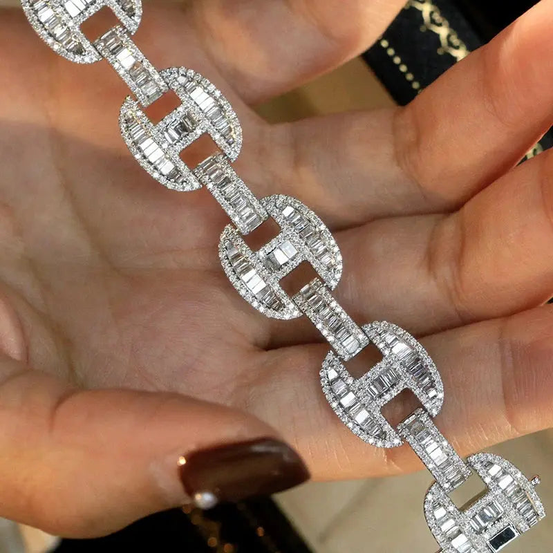 6.0ct Diamond White Gold Bracelet - La Maison Val D'or
