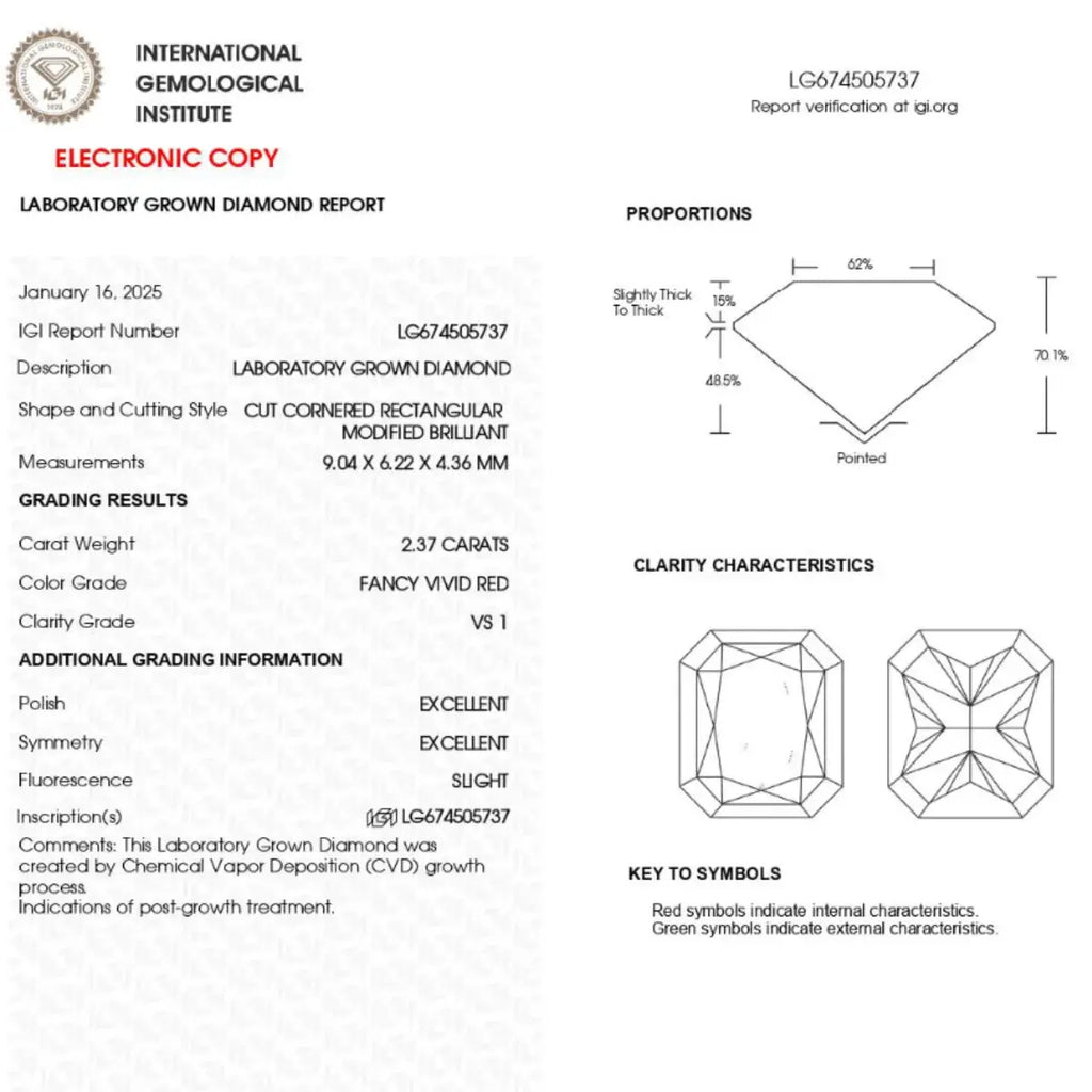 Red Radiant Lab Diamond - La Maison Val D'or