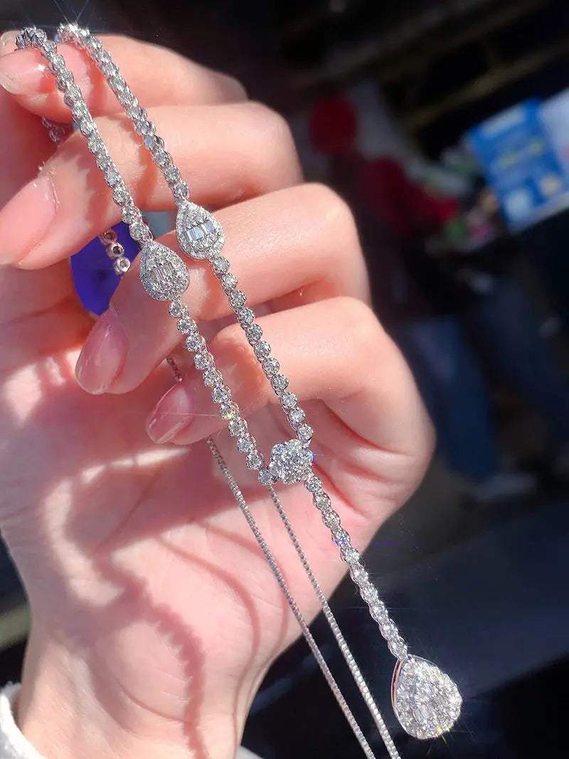 3.50ct Natural Diamond Necklace - La Maison Val D'or