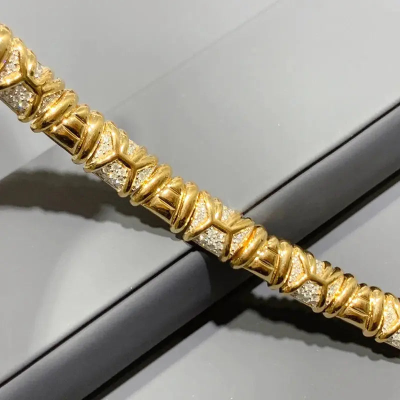 18K Gold 1.16ct Diamond Bracelet - La Maison Val D'or