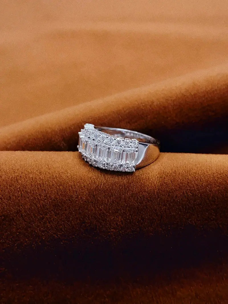 2.87ct Emerald Cut Gold Ring - La Maison Val D'or