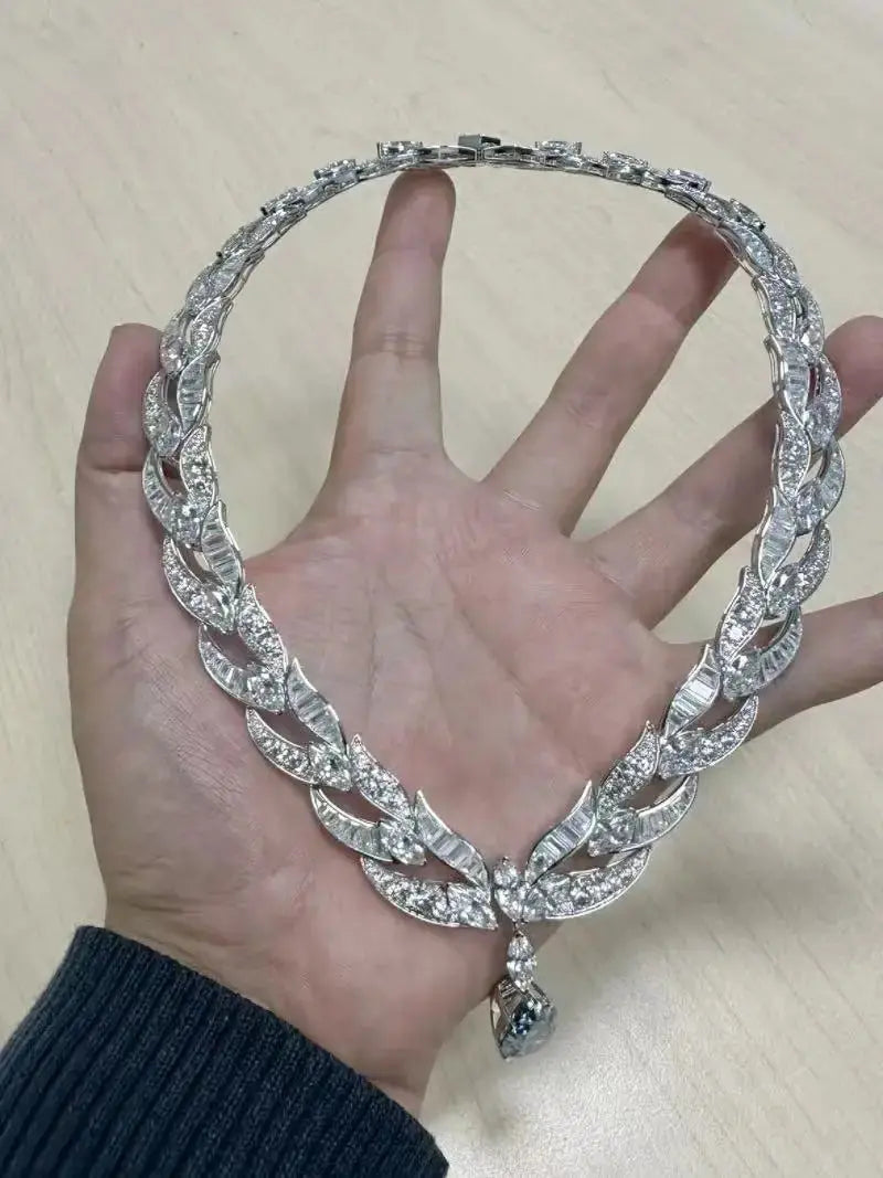 Silver Moissanite Pendant - La Maison Val D'or