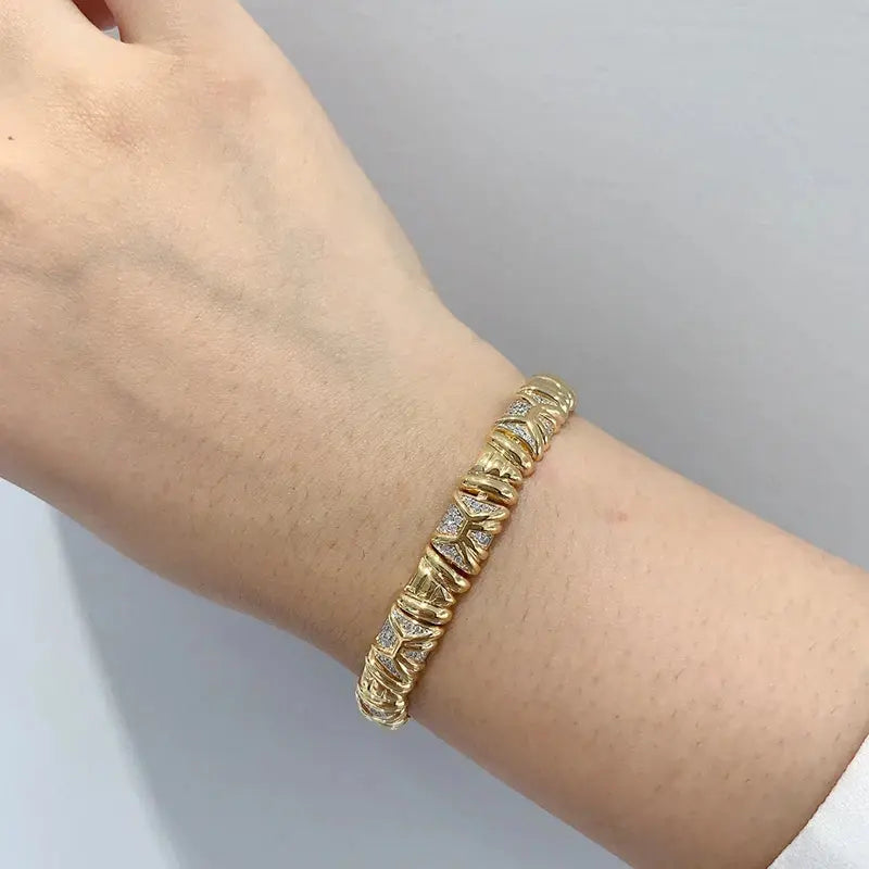18K Gold 1.16ct Diamond Bracelet - La Maison Val D'or