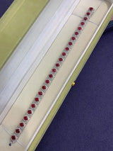 18K White Gold Ruby Bracelet - La Maison Val D'or